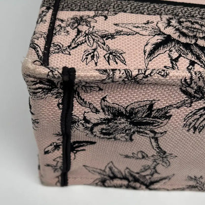 Dior Book Tote mittelgross Jardin Botanique-Motiv in Purderrosa rarität / sehr gut Dior