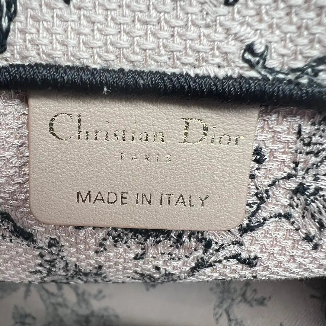 Dior Book Tote mittelgross Jardin Botanique-Motiv in Purderrosa rarität / sehr gut Dior