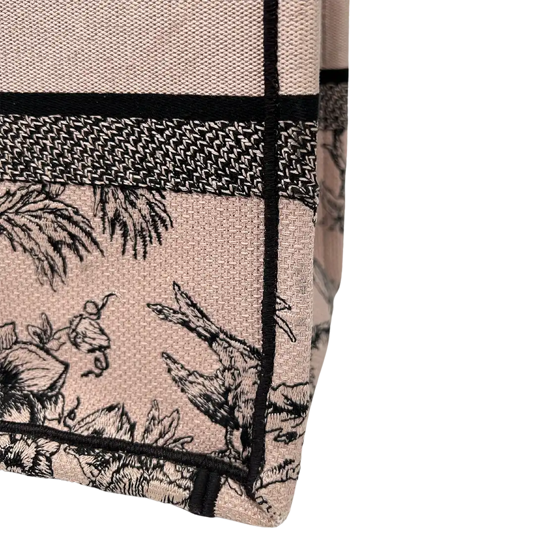 Dior Book Tote mittelgross Jardin Botanique-Motiv in Purderrosa rarität / sehr gut Dior