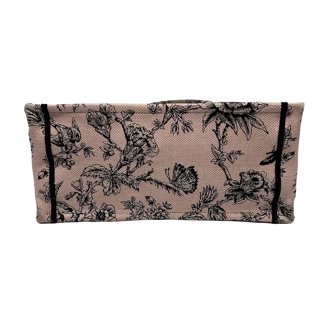 Dior Book Tote mittelgross Jardin Botanique-Motiv in Purderrosa rarität / sehr gut Dior