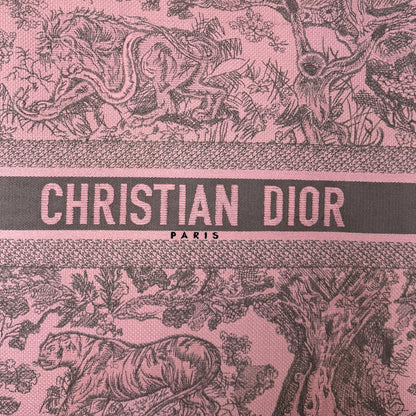 Dior Große Book Tote Toile de Jouy Rosa / neuwertig Dior