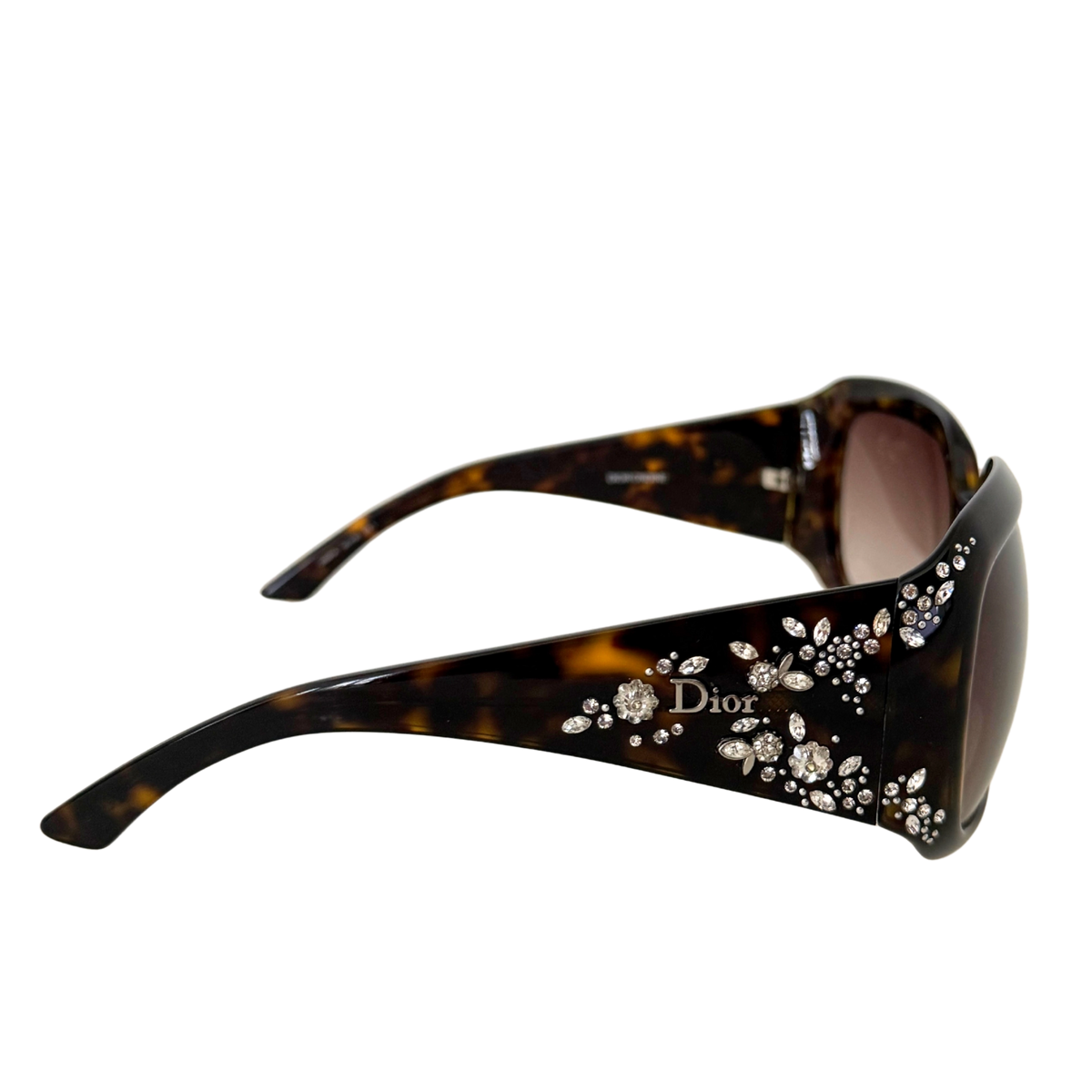 Dior 605JS Sonnenbrille mit Strasssteine Braun / neuwertig Dior
