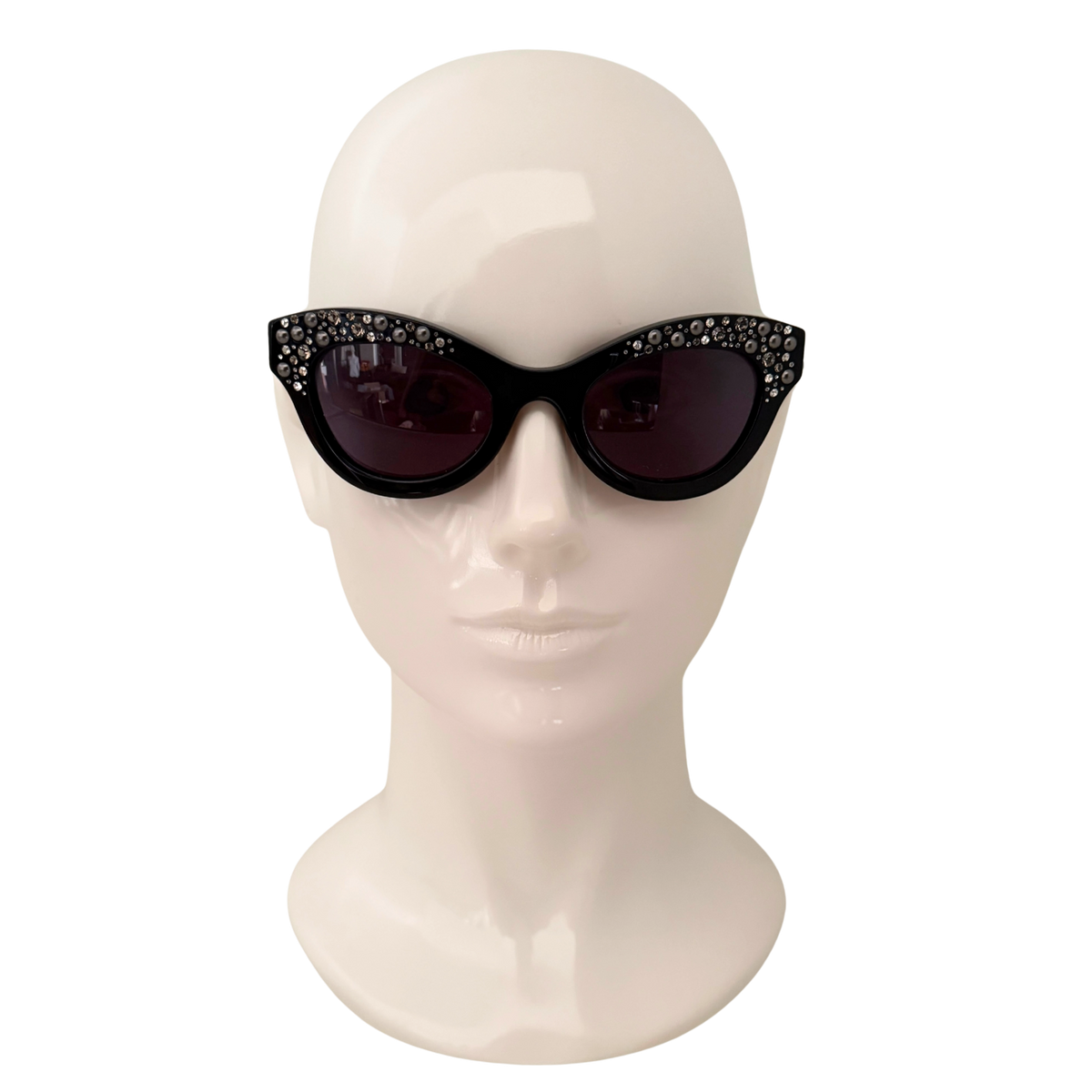 Dior Sonnenbrille mit Strasssteinen Schwarz / sehr gut Dior