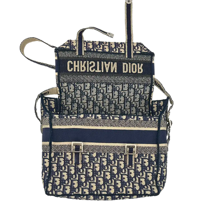 Dior Diorcamp Medium Oblique Jacquard Canvas Messenger Bag blau / sehr gut Dior