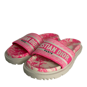 Dior Dway Muiltje Toile de Jouy Roze Maat 38