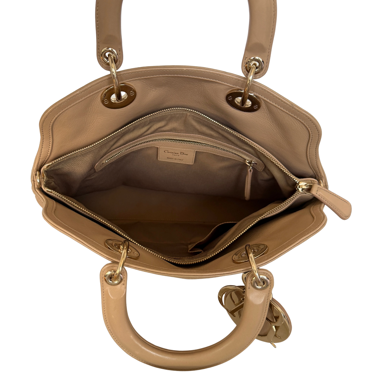 Dior Cannage Granville Tote Bag Beige / akzeptabel Dior