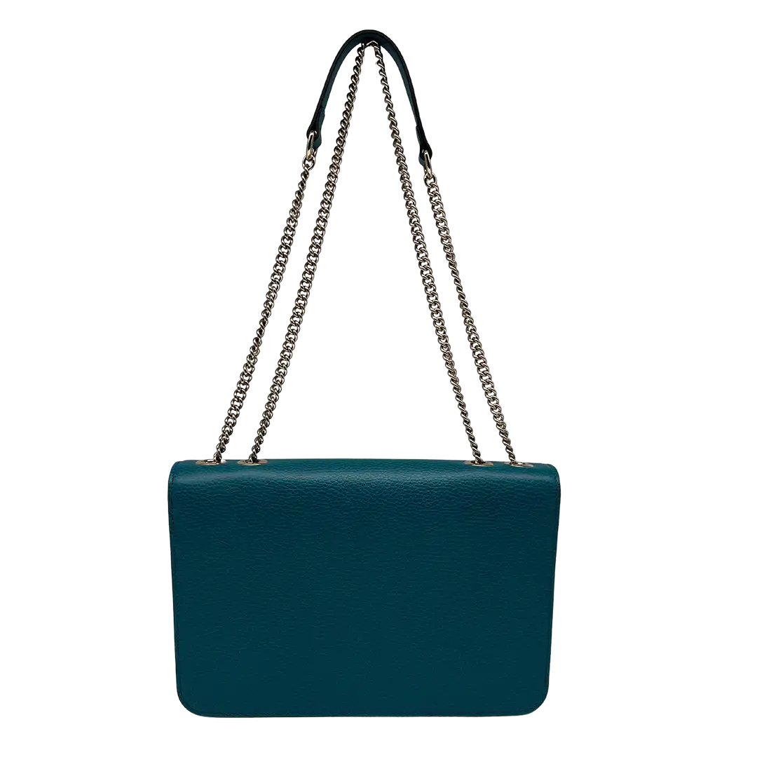 Gucci Interlocking GG Medium Crossbody Tasche blau / türkis / sehr gut Gucci