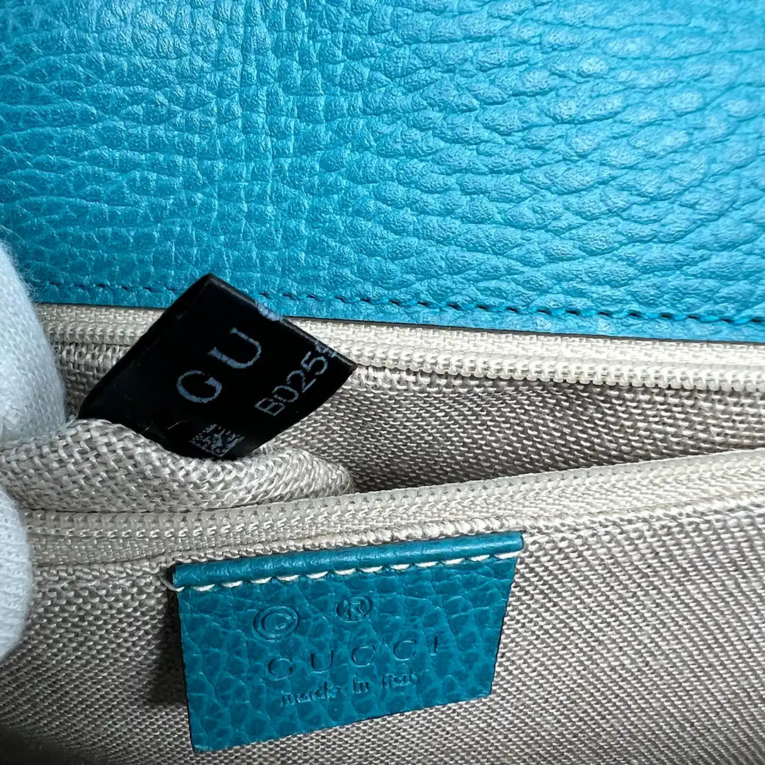 Gucci Interlocking GG Medium Crossbody Tasche blau / türkis / sehr gut Gucci