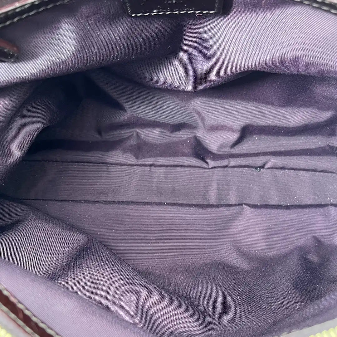 Christian Dior Henkeltasche Soft Lady Dior Shopper Cannage Lackleder schwarz / dunkel lila / sehr gut Dior