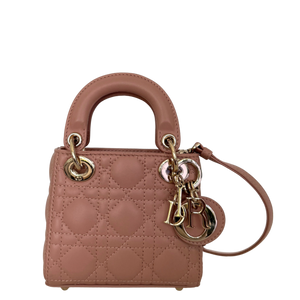 Dior Lady Dior Microtasche Lammleder Rose de Vents