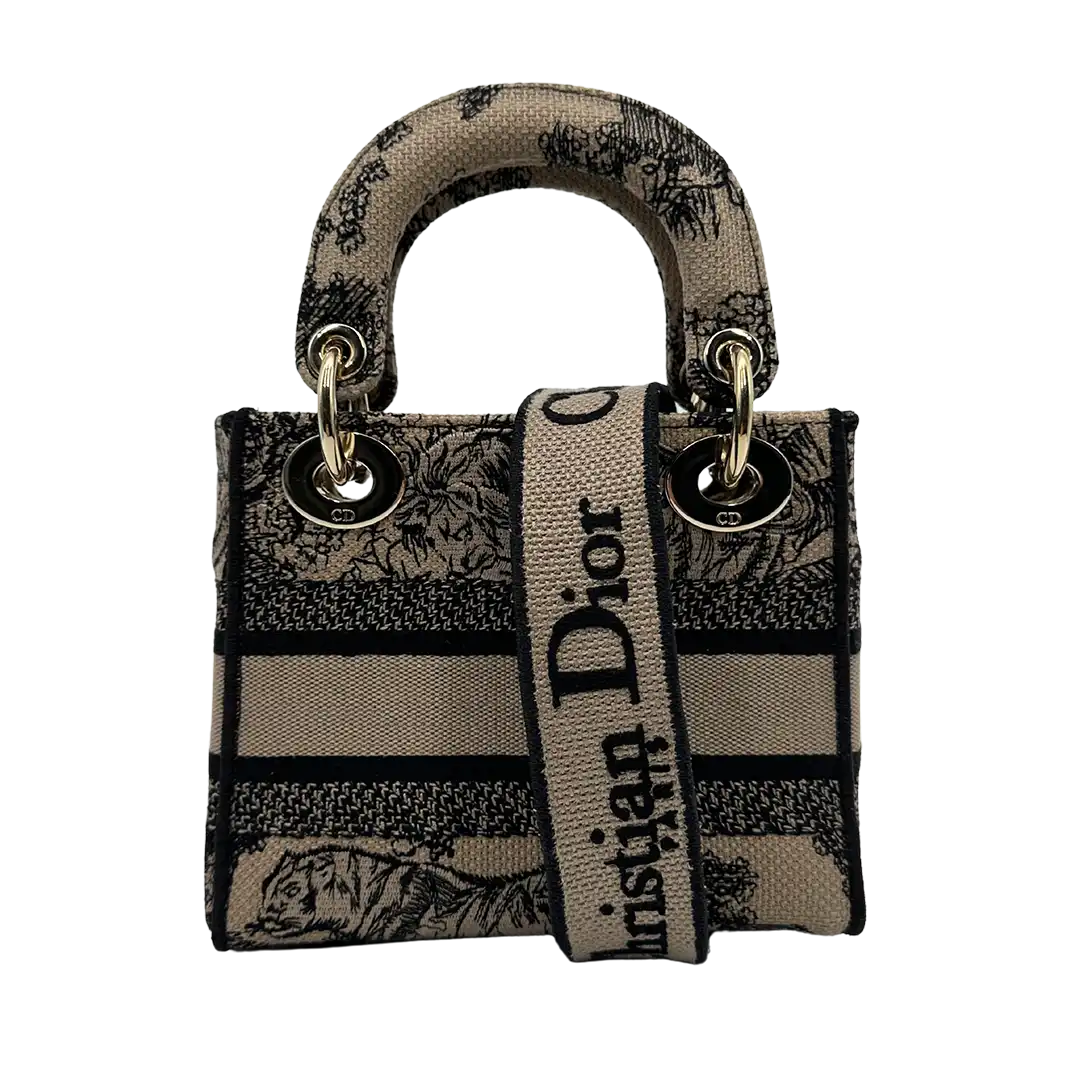 Christian Dior Mini Lady D-Lite Tasche beige / sehr gut Dior