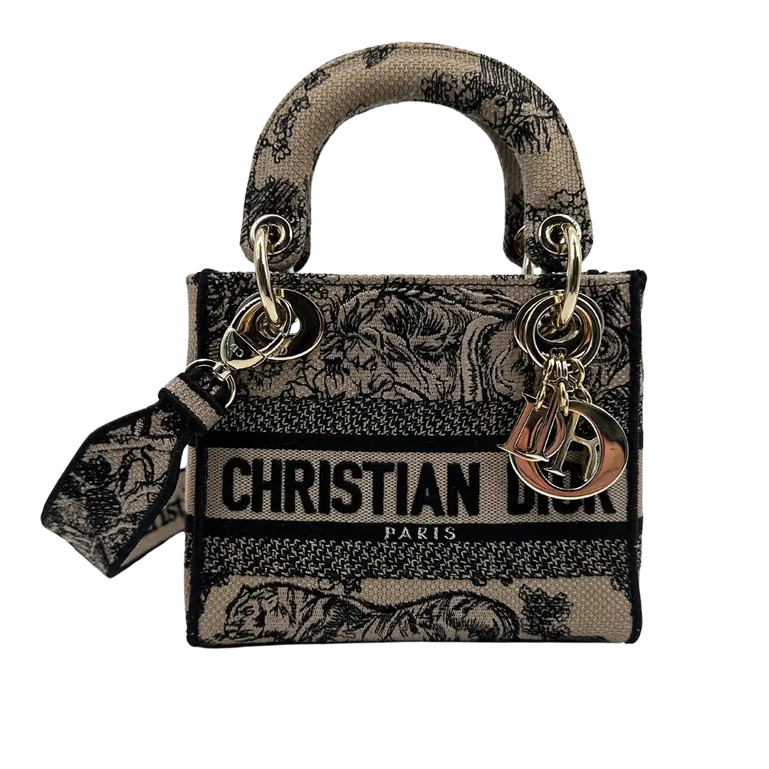 Christian Dior Mini Lady D-Lite Tasche beige / sehr gut Dior
