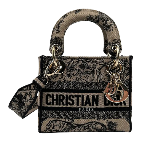 Christian Dior Mini Lady D-Lite Tasche beige / sehr gut Dior