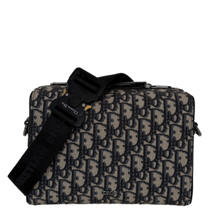 Christian Dior blauwe Oblique canvas Dior Lingot Pouch complete set