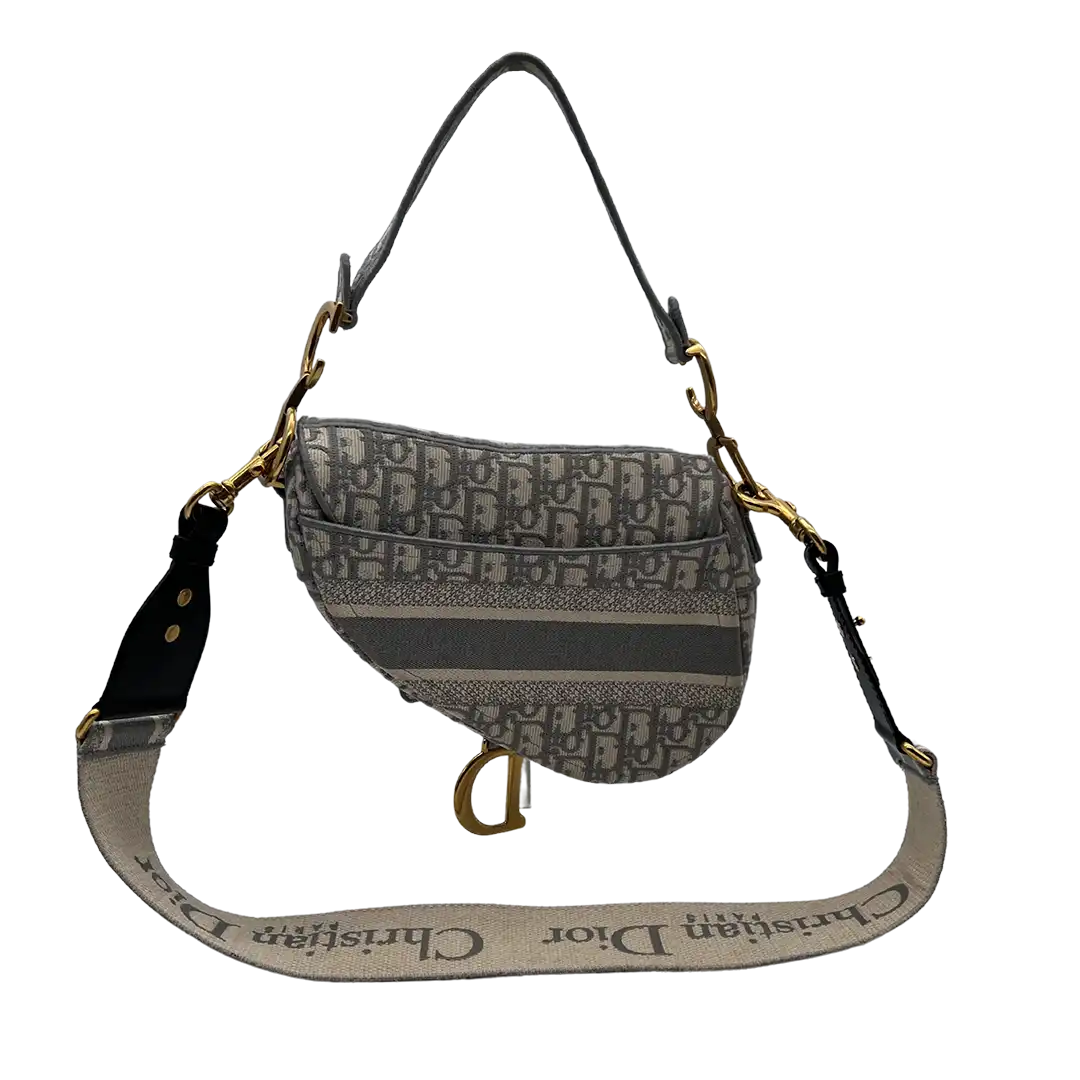 Christian Dior Saddle Bag Oblique Jacquard Medium inkl. Schulterriemen Fullset / sehr gut Dior