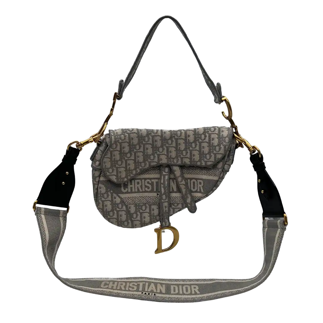 Christian Dior Saddle Bag Oblique Jacquard Medium inkl. Schulterriemen Fullset / sehr gut Dior