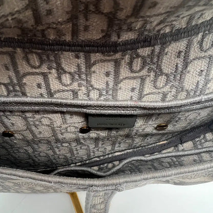 Christian Dior Saddle Bag Oblique Jacquard Medium inkl. Schulterriemen Fullset / sehr gut Dior