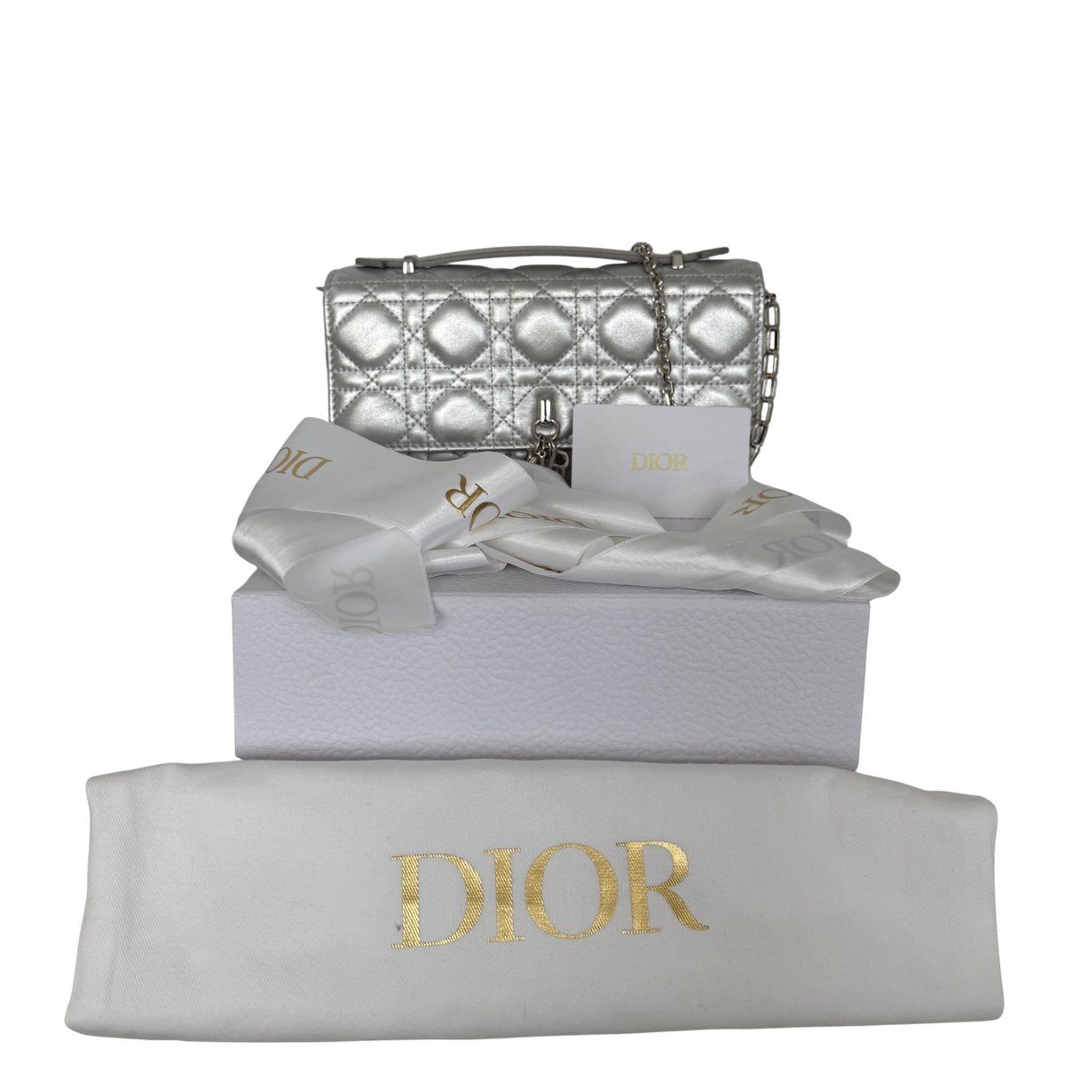 Dior My Dior Daily Pouch mit Kette Silber / sehr gut Dior