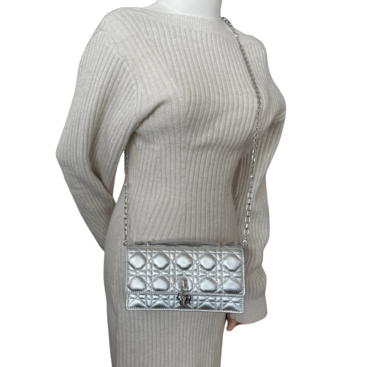 Dior My Dior Daily Pouch mit Kette Silber / sehr gut Dior