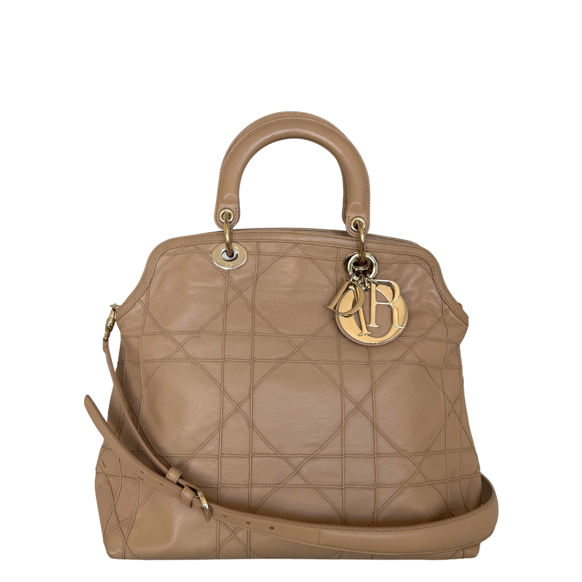 Dior Cannage Granville Tote Bag Beige / akzeptabel Dior