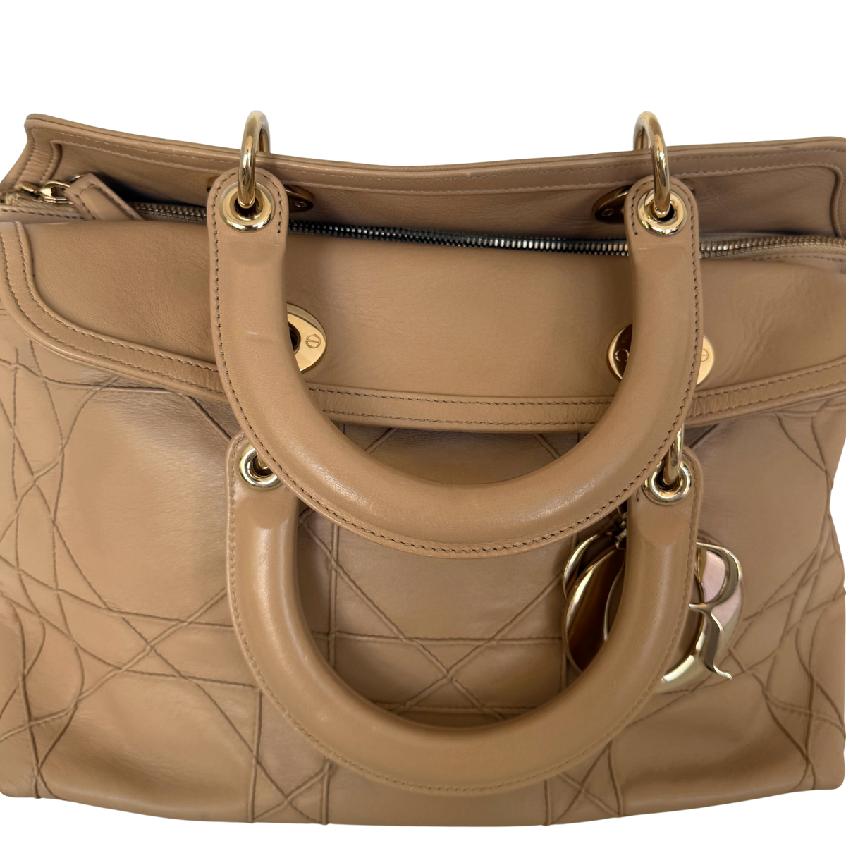 Dior Cannage Granville Tote Bag Beige / akzeptabel Dior
