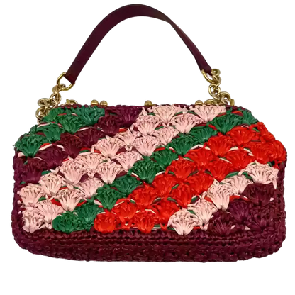 Dolce & Gabbana Borsa a Mano Rafia Multicolor RARE Echtheitscheck.de