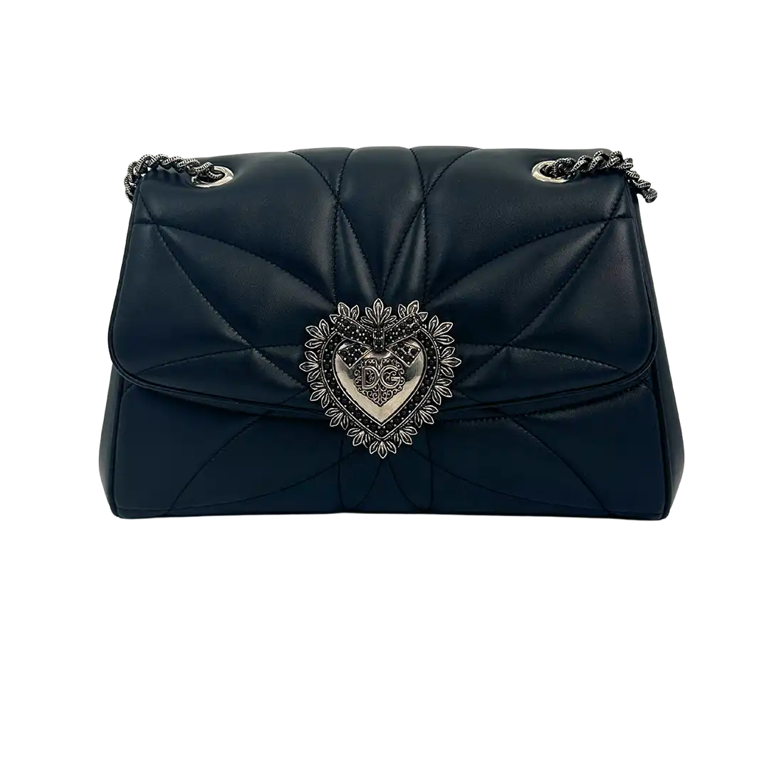 Dolce & Gabbana Devoition Leder Handtasche schwarz Fullset / neuwertig Dolce & Gabbana