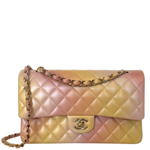 Chanel Timeless Double Flap Medium Tie Dye Ombre Multicolor 2024 Fullset / very good