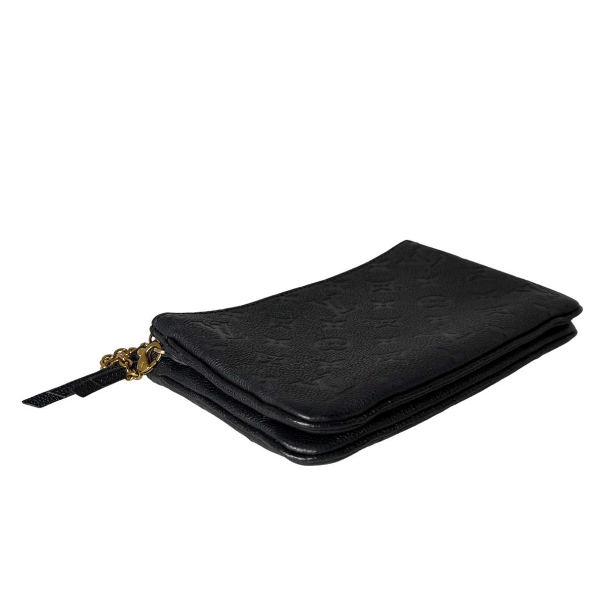 Louis Vuitton Pochette Double Zip Monogram Empreinte Schwarz Fullset / sehr gut Louis Vuitton