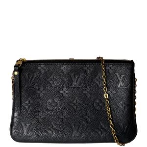 Louis Vuitton Pochette Double Zip Monogram Empreinte Zwart
