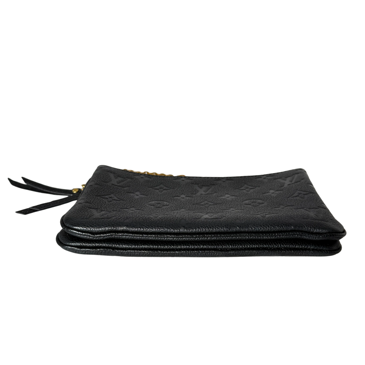 Louis Vuitton Pochette Double Zip Monogram Empreinte Schwarz Fullset / sehr gut Louis Vuitton