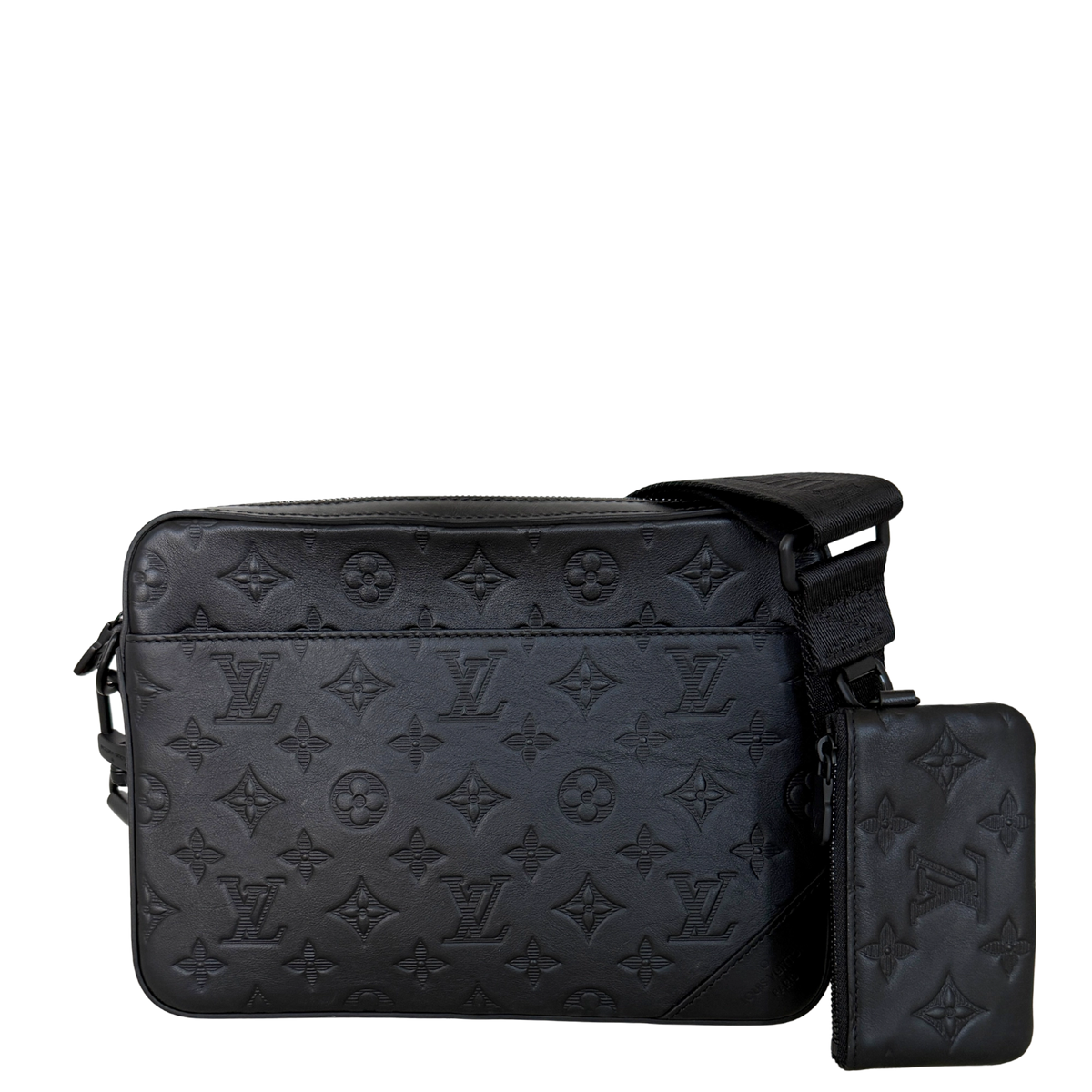 Louis Vuitton Duo Messenger Bag Schwarz Fullset M69827 / sehr gut Louis Vuitton