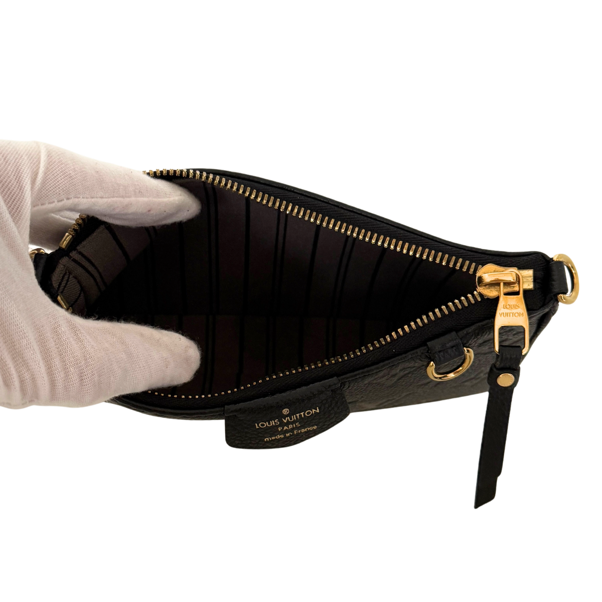 Louis Vuitton Easy Pouch On Strap Monogram Empreinte Schwarz Fullset / sehr gut Louis Vuitton