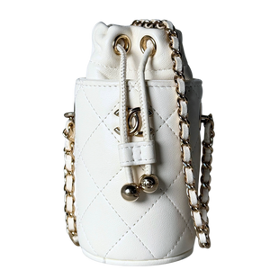 Chanel Mini-Chain-Crossbody Bag Weiß