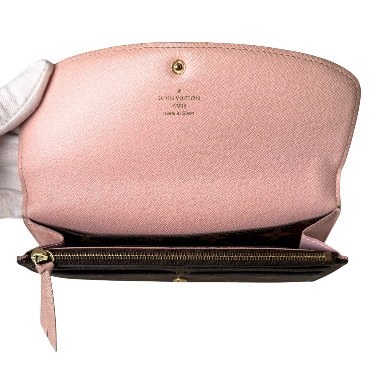 Louis Vuitton Emilie Portemonnee Monogram Canvas Bruin