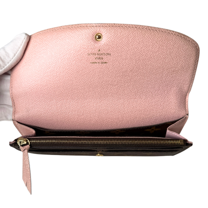 Louis Vuitton Emilie Portemonnee Monogram Canvas Bruin