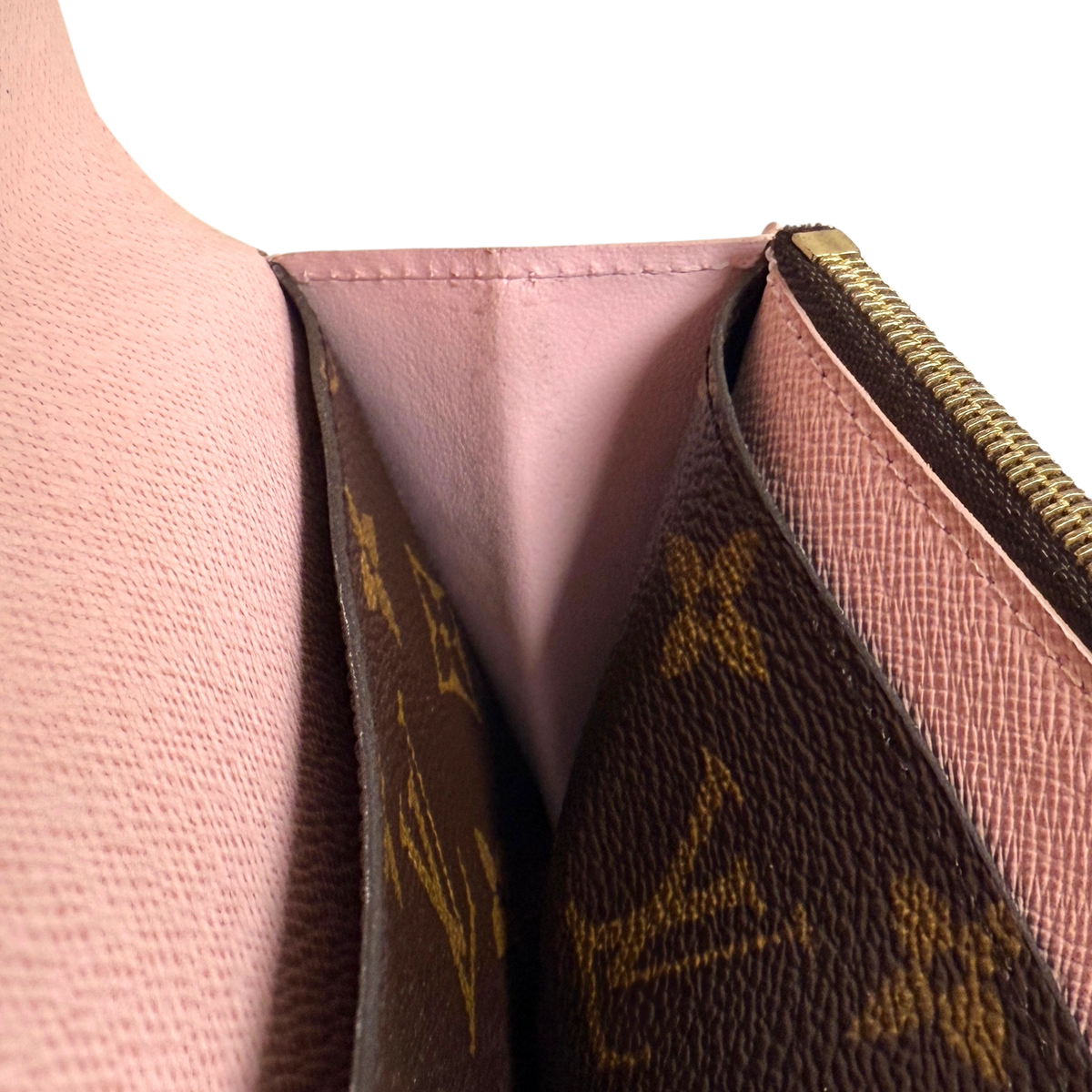 Louis Vuitton Emilie Portemonnee Monogram Canvas Bruin