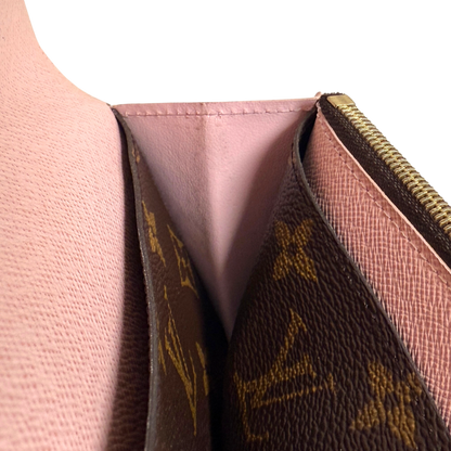 Louis Vuitton Emilie Portemonnee Monogram Canvas Bruin