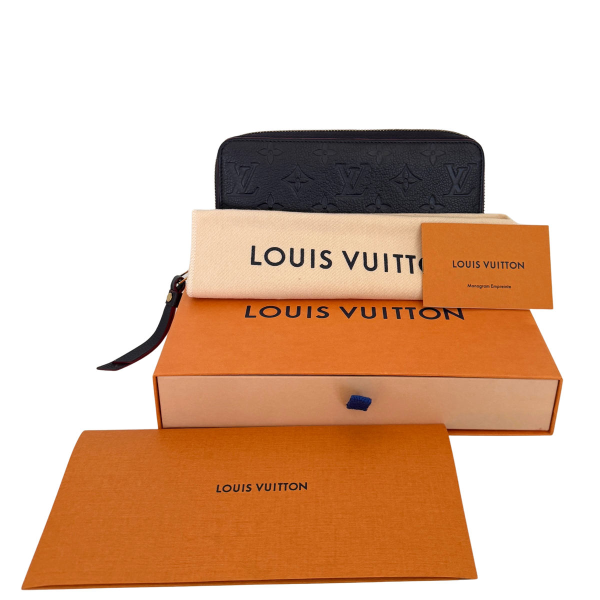 Louis Vuitton Zippy Geldbörse  Empreinte Marineblau Fullset / sehr gut Louis Vuitton