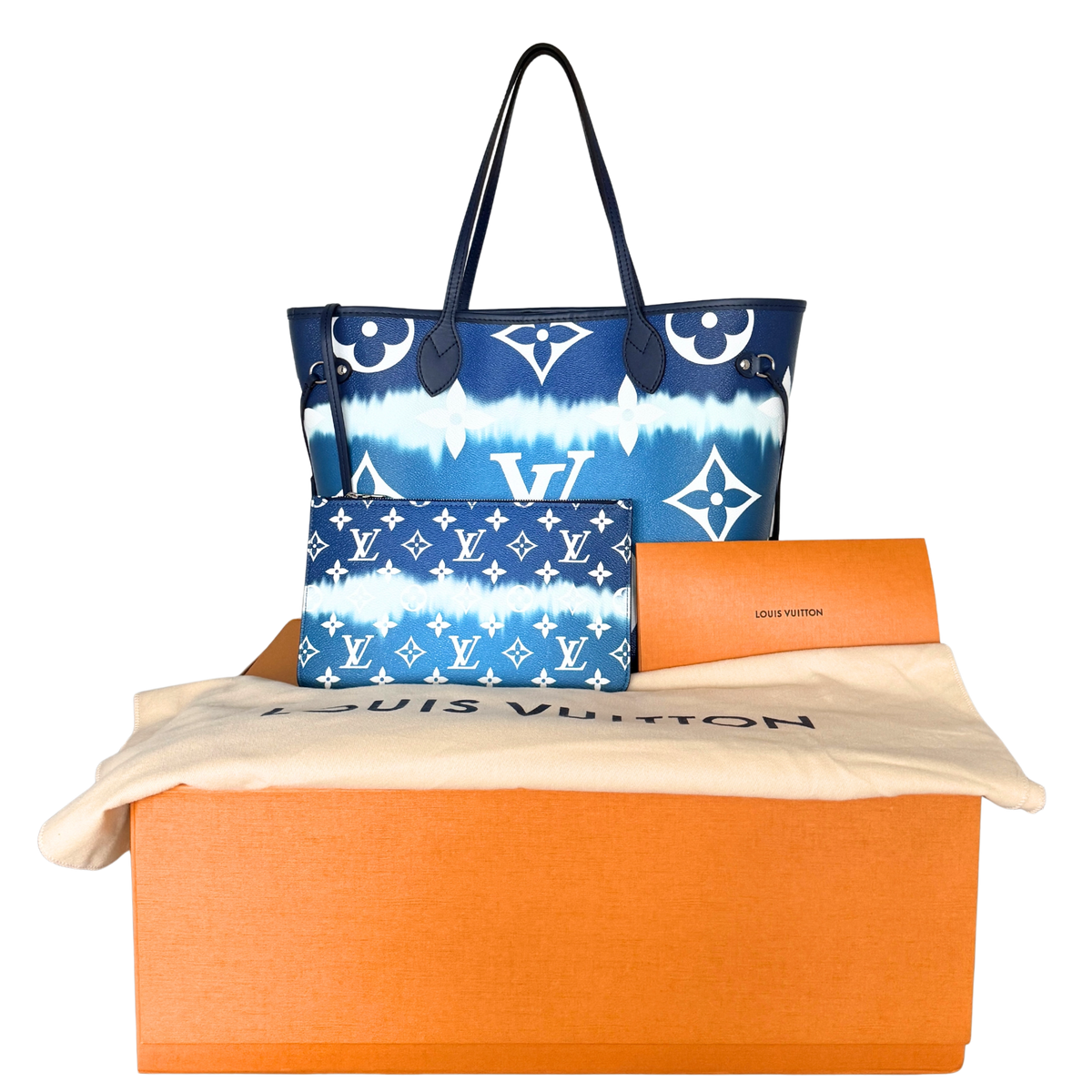 Louis Vuitton LV Escale Neverfull MM Blau / neuwertig Louis Vuitton