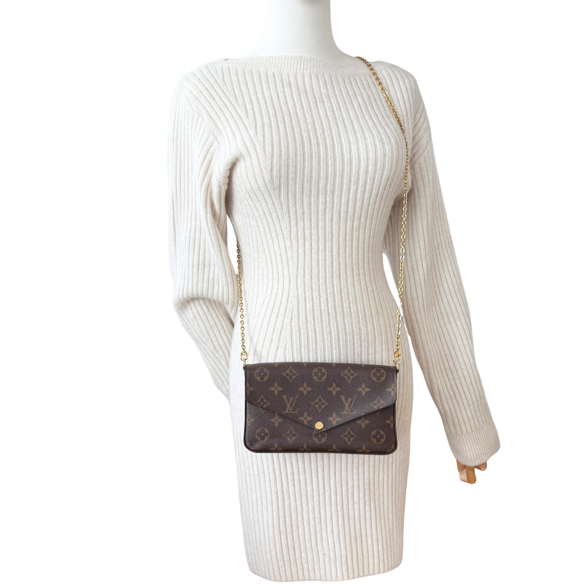 Louis Vuitton Félicie Pochette Monogram Canvas M81896 / sehr gut Louis Vuitton
