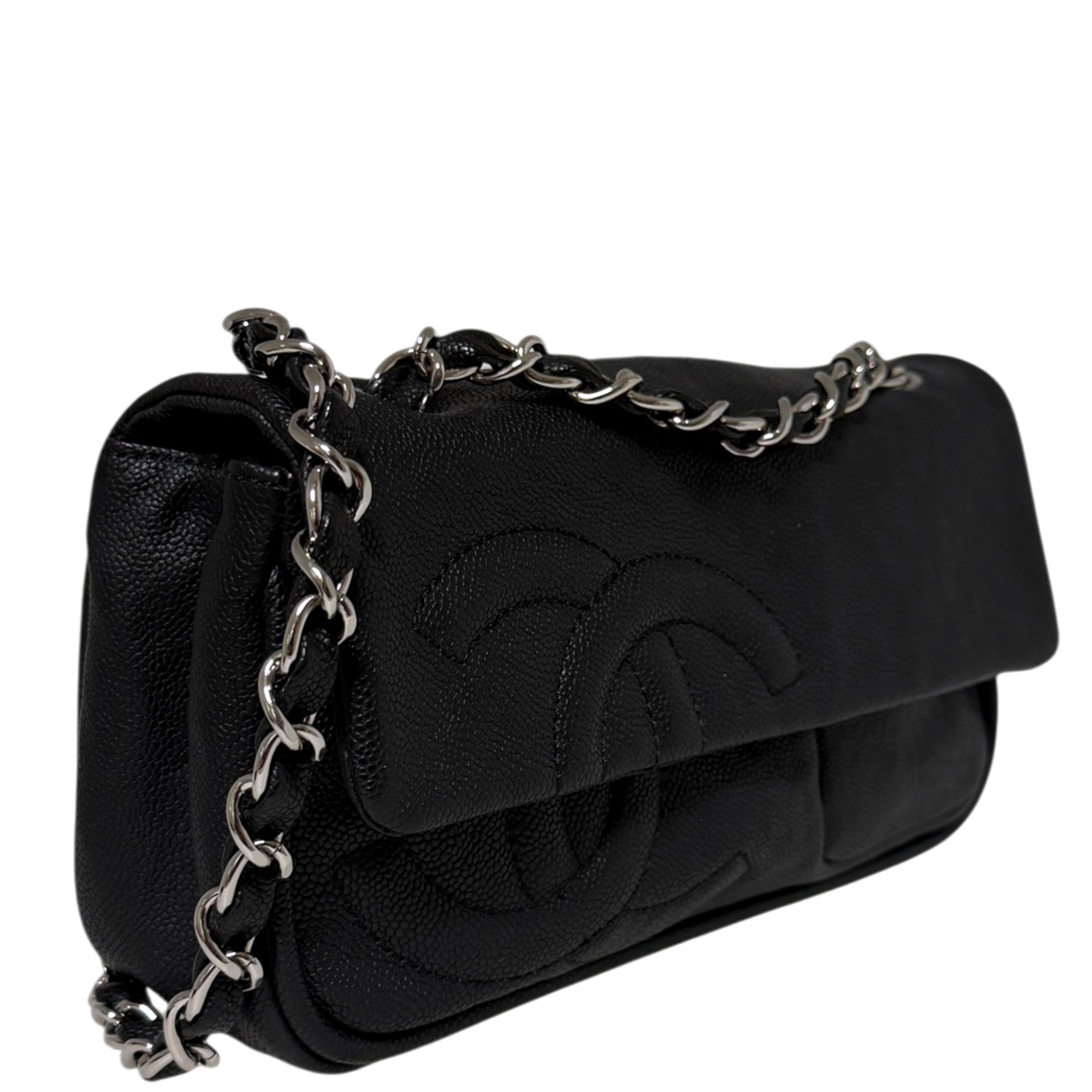 Chanel CC Flap Bag schwarz Leder /neuwertig Chanel