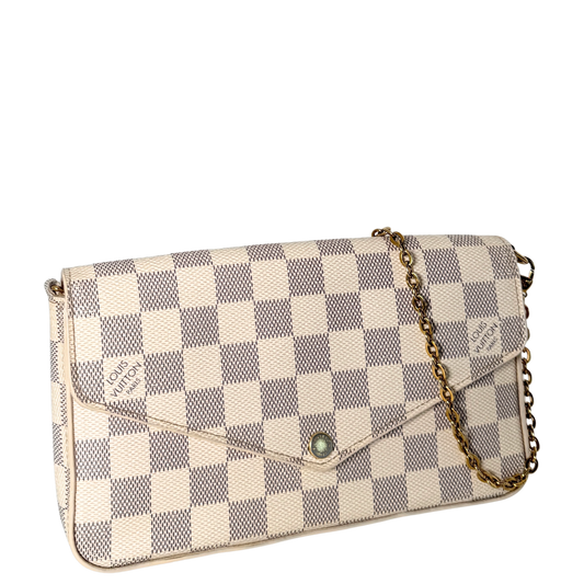 Louis Vuitton Félicie Pochette Damier Azur Canvas N40491 Beige / gut Louis Vuitton