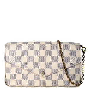 Louis Vuitton Félicie Pochette Damier Azur Canvas N40491 Beige
