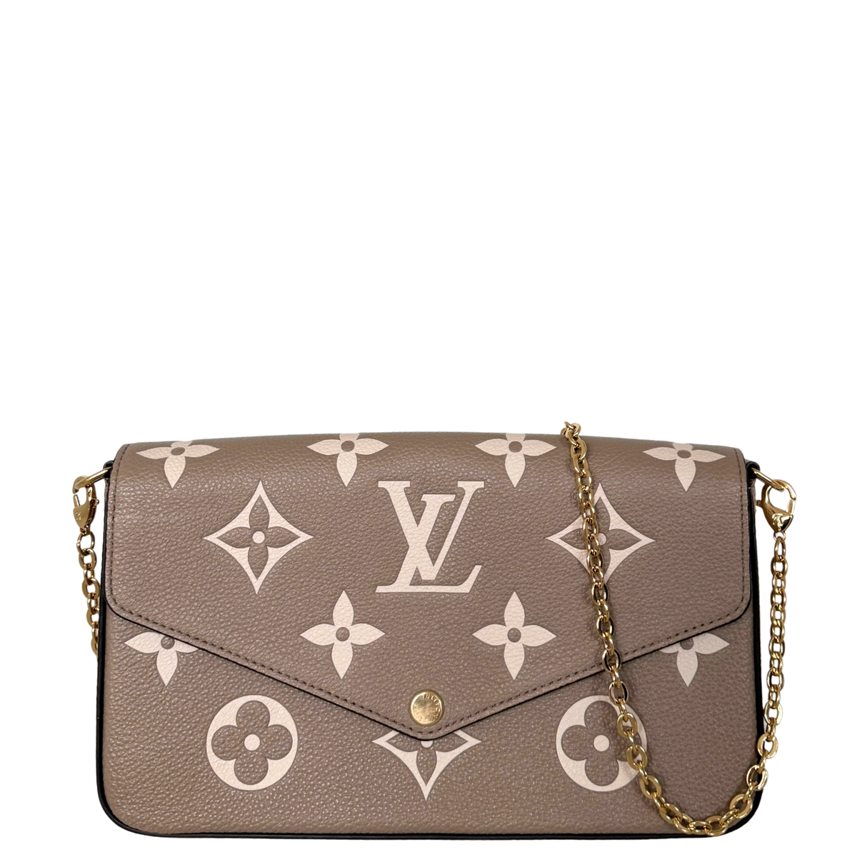 Louis Vuitton Félicie Pochette Monogram Empreinte Tourterelle Creme / sehr gut Louis Vuitton