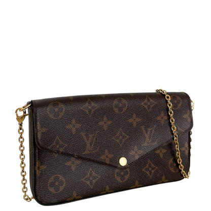 Louis Vuitton Félicie Pochette Braun / sehr gut Louis Vuitton