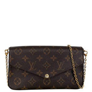 Louis Vuitton Félicie Pochette Monogram Canvas Bruin