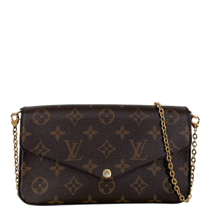 Louis Vuitton Félicie Pochette Braun / sehr gut Louis Vuitton