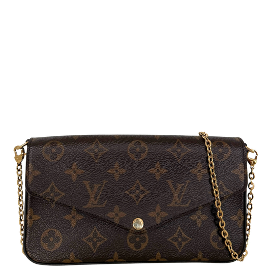 Louis Vuitton Félicie Pochette Braun / sehr gut Louis Vuitton