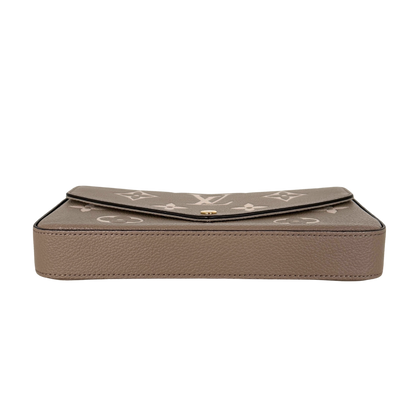Louis Vuitton Félicie Pochette Monogram Empreinte Tourterelle Creme / sehr gut Louis Vuitton